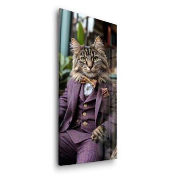 Eleganter Katzen-Gentleman - Acrylglasbild