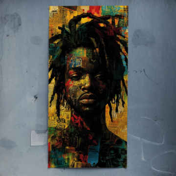 Dreadlock-Porträt im Street-Art-Stil - Poster