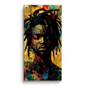 Street Art Dreadlock Portrait PVC Matt Art