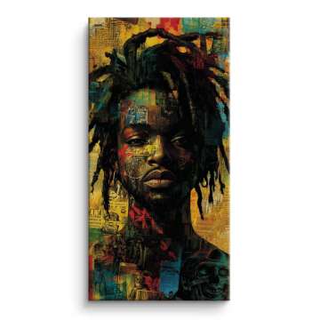 Street Art Dreadlock Portrait Canvas Art