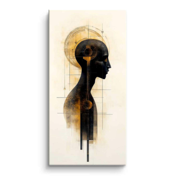 Golden Abstract Profile PVC Matt Art