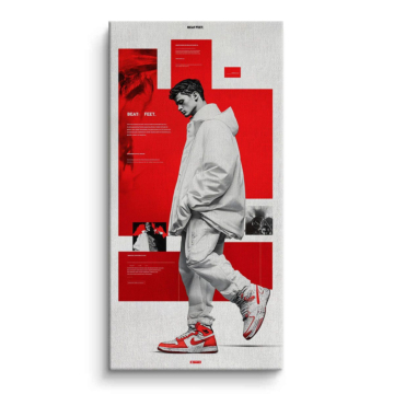Streetwear-Plakatmotiv inspiriert von Nike - Leinwandbild