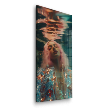 Underwater Floral Woman Acrylic Glass Art