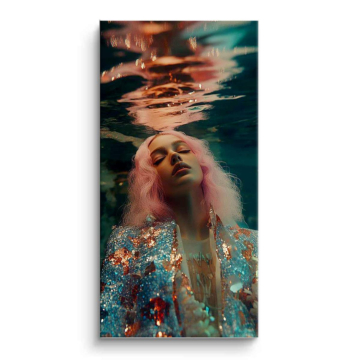Underwater Floral Woman PVC Matt Art