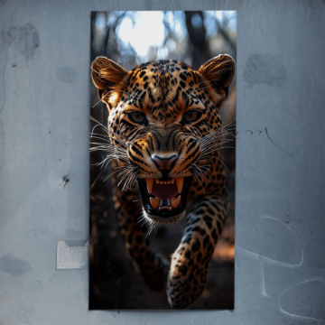 Fierce lampart ryk - plakat