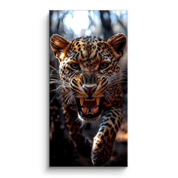 Fierce leopardo Roar - cuadro PVC mate