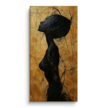 Minimal Woman Silhouette Canvas Art