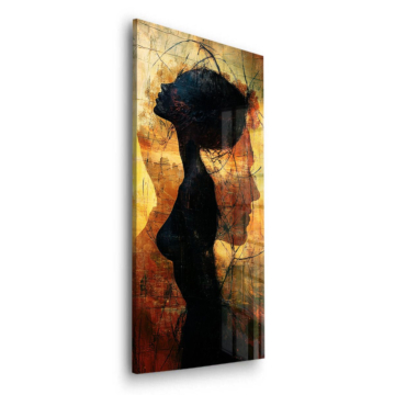 Abstract Woman Silhouette Acrylic Glass Art