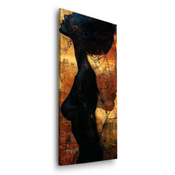 Silhouette abstraite de femme - tableau Dibond mat