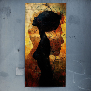 Abstrakt Frauensilhouette - Poster
