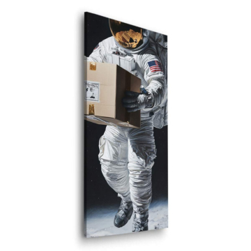 Astronaute parcel delivery - tableau Dibond mat