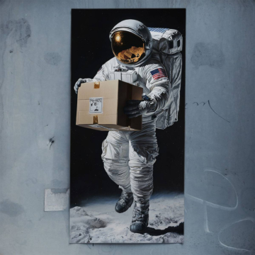 Astronaut Parcel Deliver - Poster