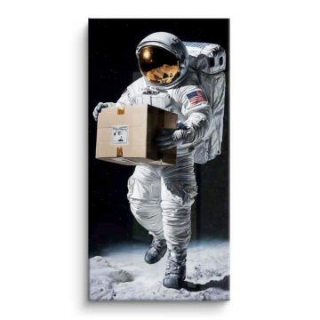 Astronaut Parcel Deliver - PVC-Bild glänzend