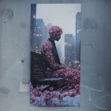 Fleur covered solitude - poster