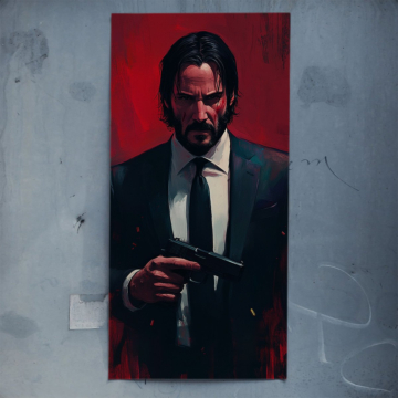 Gunman Porträt inspiriert von John Wick - Poster
