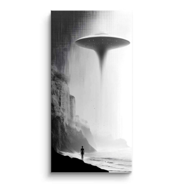 Monochrome OVNI rencontre - tableau PVC mat