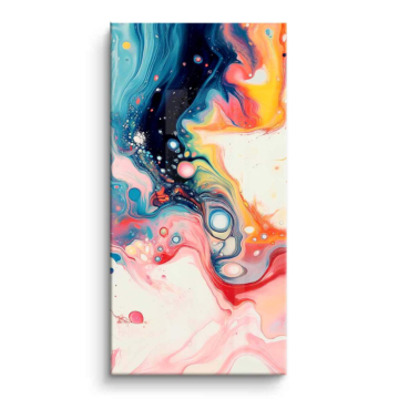 Tourbillon de marbre coloré - tableau PVC brillant