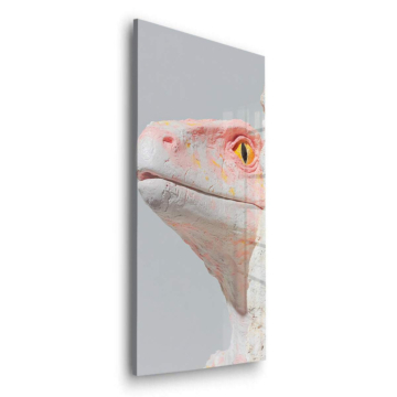 Retrato blanco lagarto - cuadro en vidrio acrílico