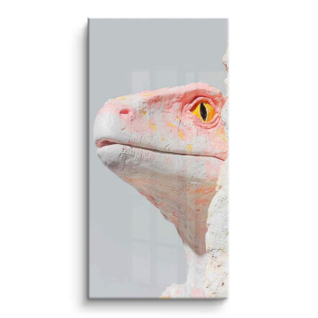 Retrato blanco lagarto - cuadro PVC brillante