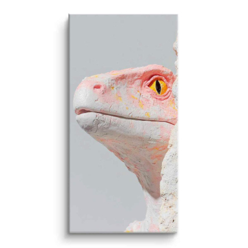 Retrato blanco lagarto - cuadro PVC mate