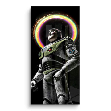 Portrait halo inspiré de Buzz Lightyear - tableau PVC brillant