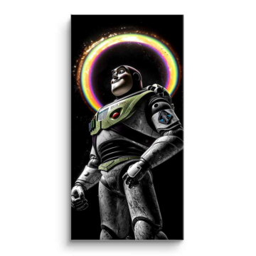Retrato con halo inspirado en Buzz Lightyear - cuadro PVC mate