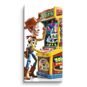 Jeu d’arcade inspiré de Toy Story - tableau PVC brillant