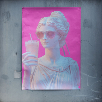 Statue de déesse pop - poster