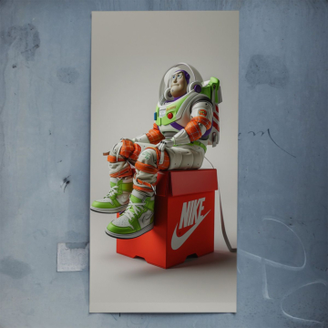 Astronaut Sneakers inspiriert von Nike - Poster