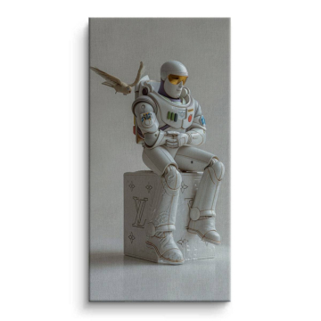 Astronaut Figure Companion Canvas Art