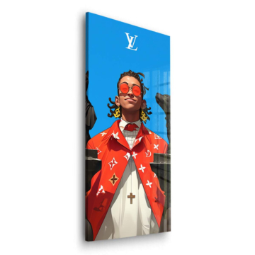Straßenporträt inspiriert von Louis Vuitton - Acrylglasbild