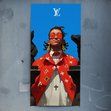 Straßenporträt inspiriert von Louis Vuitton - Poster