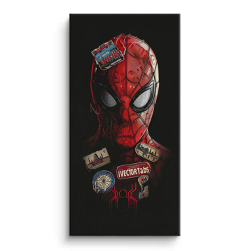 Spider-Man Inspired Mask Portrait Canvas Art