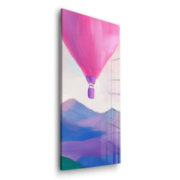 Pinker Heißluftballon - Acrylglasbild