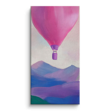 Pink Hot Air Balloon Canvas Art