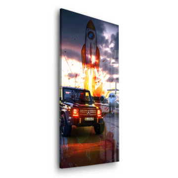Mercedes G Wagon Rocket Launch Acrylic Glass Art