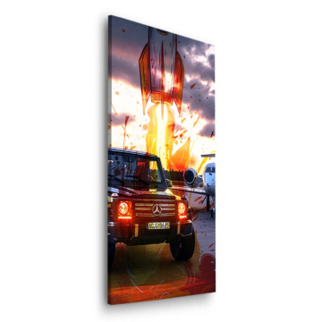 Mercedes G Wagon Rocket Launch Dibond Matt Art