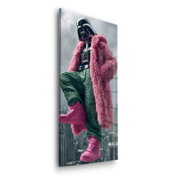 Darth Vader Inspired Pink Fur Acrylic Glass Art