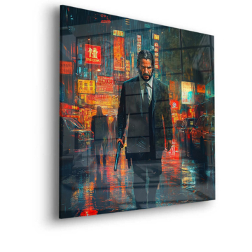 Noir-Auftragskiller inspiriert von John Wick - Acrylglasbild