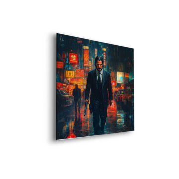 Noir-Auftragskiller inspiriert von John Wick - Dibond-Bild matt
