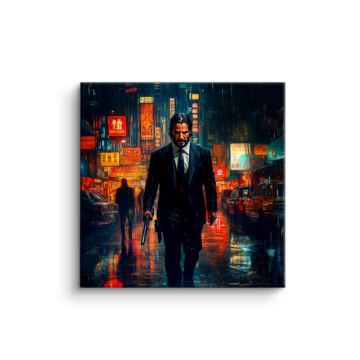 Noir-Auftragskiller inspiriert von John Wick - PVC-Bild matt