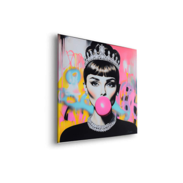 Audrey Hepburn Inspired Bubblegum Dibond Matt Art
