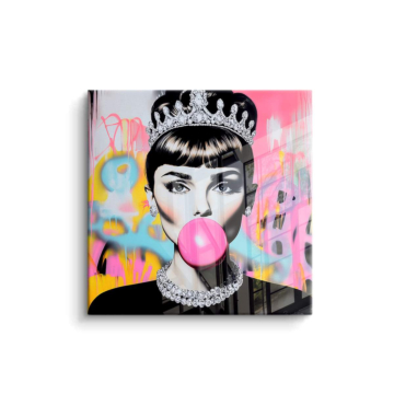 Audrey Hepburn Inspired Bubblegum PVC Gloss Art