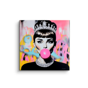 Audrey Hepburn Inspired Bubblegum PVC Matt Art