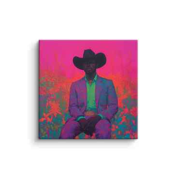 Neon Cowboy Silhouette PVC Matt Art