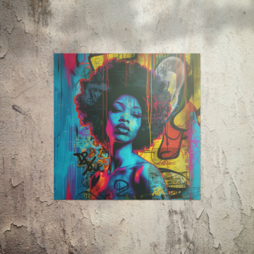 Colorful Urban Woman Portrait Poster Art