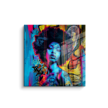 Colorful Urban Woman Portrait PVC Gloss Art