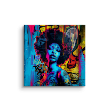 Colorful Urban Woman Portrait PVC Matt Art