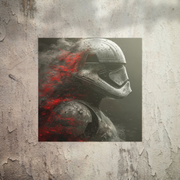 Stormtrooper Inspired Red Smoke Poster Art