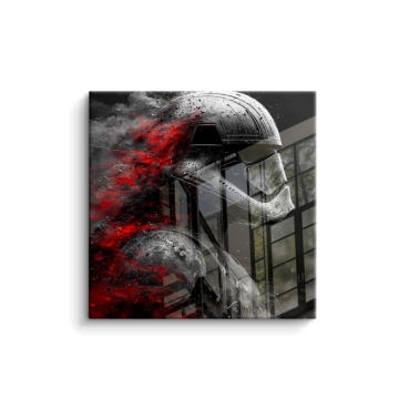 Roter Rauch inspiriert von Stormtrooper - PVC-Bild glänzend